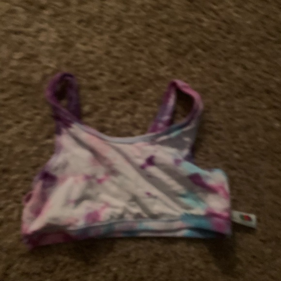 NWT pink/ purple/ blue tie dye sports bra - Picture 9 of 16